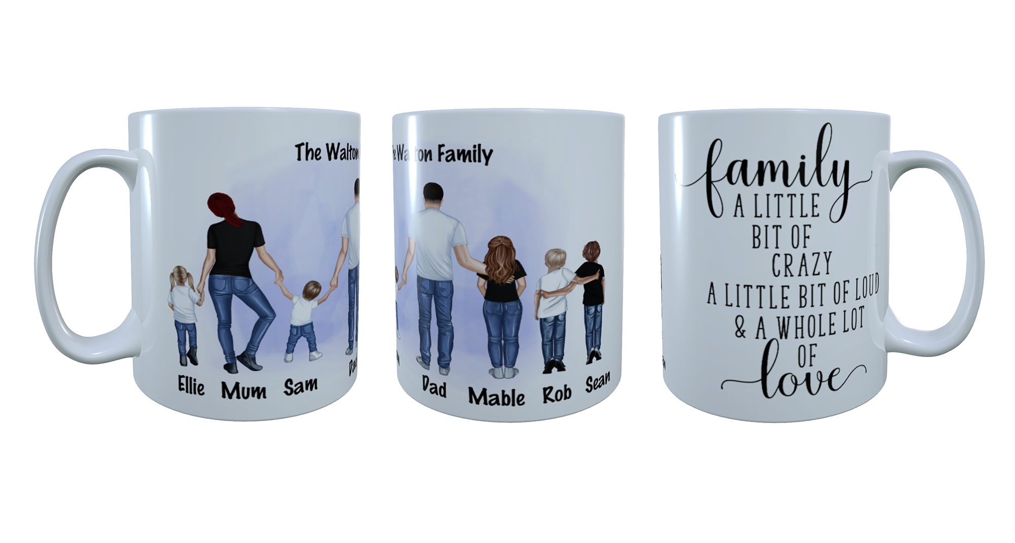 Family Mug, Customised Family Mug, Personalised Family Mug - Click Image to Close